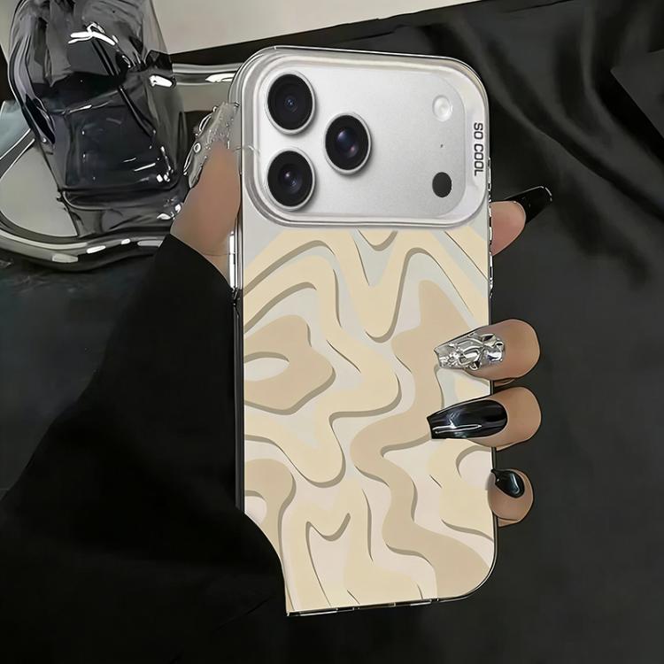 Wavy Stripes Pattern Frosted IMD 2-in-1 PC Phone Case, For iPhone 17e / 16e, For iPhone 17 Pro Max, For iPhone 17 Pro, For iPhone 17, For iPhone Air, For iPhone 16 Pro Max, For iPhone 16 Pro, For iPhone 16 Plus, For iPhone 16