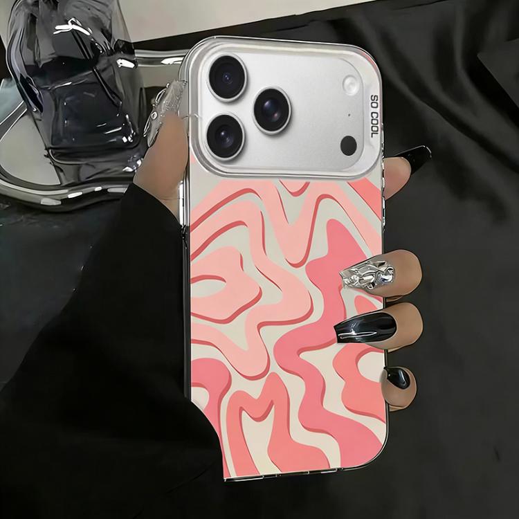 Wavy Stripes Pattern Frosted IMD 2-in-1 PC Phone Case, For iPhone 17e / 16e, For iPhone 17 Pro Max, For iPhone 17 Pro, For iPhone 17, For iPhone Air, For iPhone 16 Pro Max, For iPhone 16 Pro, For iPhone 16 Plus, For iPhone 16