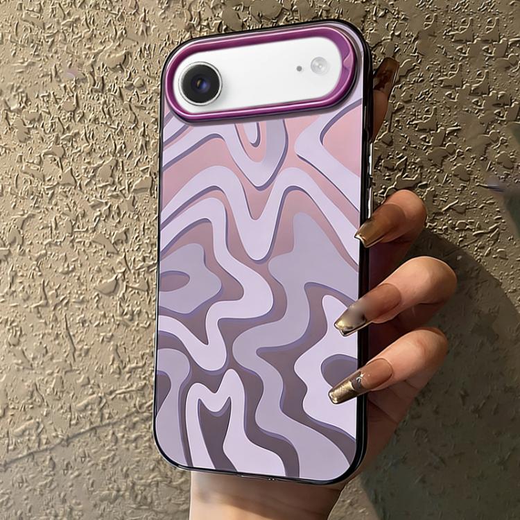 Wavy Stripes Pattern Frosted IMD 2-in-1 PC Phone Case, For iPhone 17e / 16e, For iPhone 17 Pro Max, For iPhone 17 Pro, For iPhone 17, For iPhone Air, For iPhone 16 Pro Max, For iPhone 16 Pro, For iPhone 16 Plus, For iPhone 16