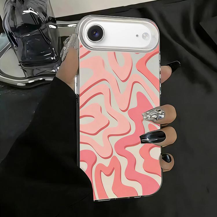 Wavy Stripes Pattern Frosted IMD 2-in-1 PC Phone Case, For iPhone 17e / 16e, For iPhone 17 Pro Max, For iPhone 17 Pro, For iPhone 17, For iPhone Air, For iPhone 16 Pro Max, For iPhone 16 Pro, For iPhone 16 Plus, For iPhone 16