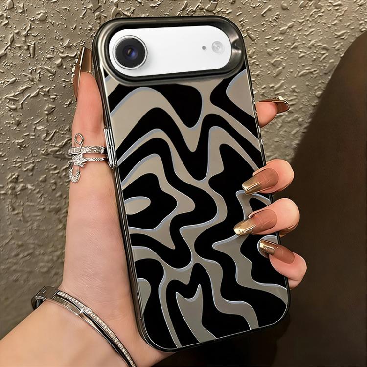 Wavy Stripes Pattern Frosted IMD 2-in-1 PC Phone Case, For iPhone 17e / 16e, For iPhone 17 Pro Max, For iPhone 17 Pro, For iPhone 17, For iPhone Air, For iPhone 16 Pro Max, For iPhone 16 Pro, For iPhone 16 Plus, For iPhone 16