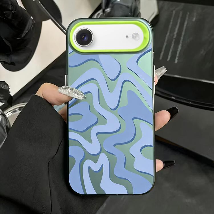 Wavy Stripes Pattern Frosted IMD 2-in-1 PC Phone Case, For iPhone 17e / 16e, For iPhone 17 Pro Max, For iPhone 17 Pro, For iPhone 17, For iPhone Air, For iPhone 16 Pro Max, For iPhone 16 Pro, For iPhone 16 Plus, For iPhone 16