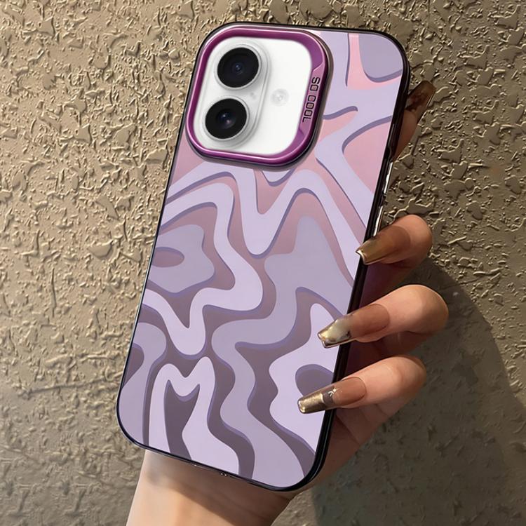 Wavy Stripes Pattern Frosted IMD 2-in-1 PC Phone Case, For iPhone 17e / 16e, For iPhone 17 Pro Max, For iPhone 17 Pro, For iPhone 17, For iPhone Air, For iPhone 16 Pro Max, For iPhone 16 Pro, For iPhone 16 Plus, For iPhone 16