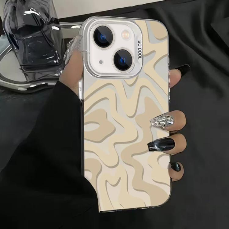 Wavy Stripes Pattern Frosted IMD 2-in-1 PC Phone Case, For iPhone 15 Pro Max, For iPhone 15 Pro, For iPhone 15 Plus, For iPhone 15, For iPhone 14 Plus, For iPhone 14, For iPhone 14 Pro, For iPhone 14 Pro Max, For iPhone SE 2022 / SE 2020 / 7 / 8