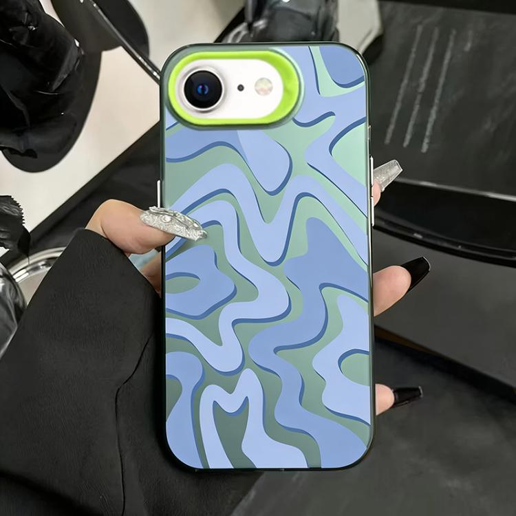 Wavy Stripes Pattern Frosted IMD 2-in-1 PC Phone Case, For iPhone 15 Pro Max, For iPhone 15 Pro, For iPhone 15 Plus, For iPhone 15, For iPhone 14 Plus, For iPhone 14, For iPhone 14 Pro, For iPhone 14 Pro Max, For iPhone SE 2022 / SE 2020 / 7 / 8