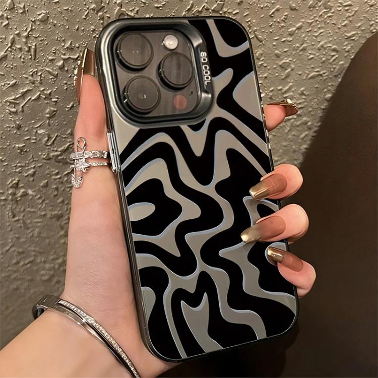 Wavy Stripes Pattern Frosted IMD 2-in-1 PC Phone Case, For iPhone 13 Pro Max, For iPhone 13 Pro, For iPhone 13, For iPhone 13 mini, For iPhone 12, For iPhone 12 Pro Max, For iPhone 12 Pro, For iPhone 12 mini, For iPhone 11 Pro Max
