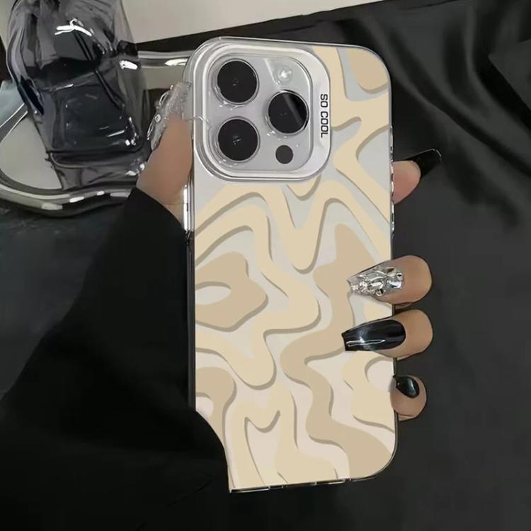 Wavy Stripes Pattern Frosted IMD 2-in-1 PC Phone Case, For iPhone 13 Pro Max, For iPhone 13 Pro, For iPhone 13, For iPhone 13 mini, For iPhone 12, For iPhone 12 Pro Max, For iPhone 12 Pro, For iPhone 12 mini, For iPhone 11 Pro Max