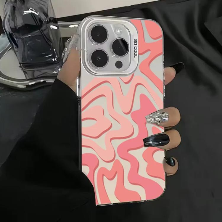 Wavy Stripes Pattern Frosted IMD 2-in-1 PC Phone Case, For iPhone 13 Pro Max, For iPhone 13 Pro, For iPhone 13, For iPhone 13 mini, For iPhone 12, For iPhone 12 Pro Max, For iPhone 12 Pro, For iPhone 12 mini, For iPhone 11 Pro Max
