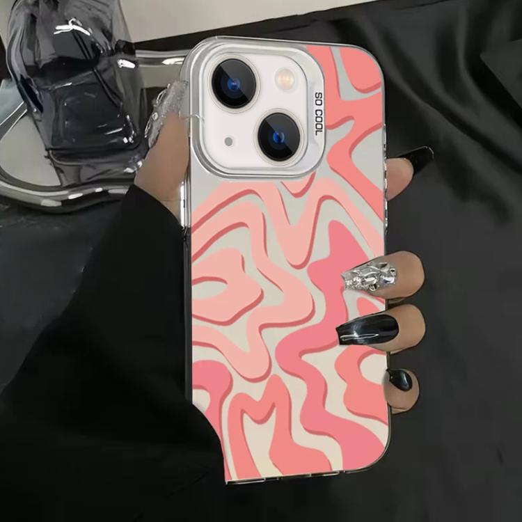 Wavy Stripes Pattern Frosted IMD 2-in-1 PC Phone Case, For iPhone 13 Pro Max, For iPhone 13 Pro, For iPhone 13, For iPhone 13 mini, For iPhone 12, For iPhone 12 Pro Max, For iPhone 12 Pro, For iPhone 12 mini, For iPhone 11 Pro Max