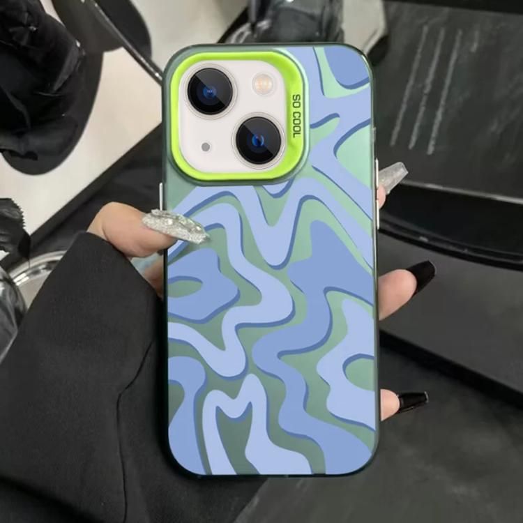 Wavy Stripes Pattern Frosted IMD 2-in-1 PC Phone Case, For iPhone 13 Pro Max, For iPhone 13 Pro, For iPhone 13, For iPhone 13 mini, For iPhone 12, For iPhone 12 Pro Max, For iPhone 12 Pro, For iPhone 12 mini, For iPhone 11 Pro Max