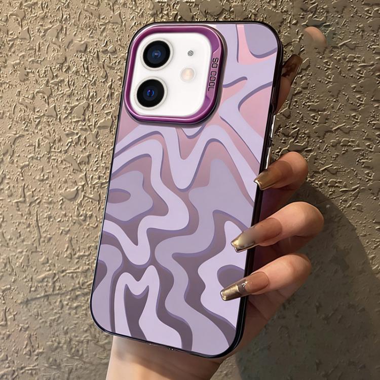 Wavy Stripes Pattern Frosted IMD 2-in-1 PC Phone Case, For iPhone 13 Pro Max, For iPhone 13 Pro, For iPhone 13, For iPhone 13 mini, For iPhone 12, For iPhone 12 Pro Max, For iPhone 12 Pro, For iPhone 12 mini, For iPhone 11 Pro Max