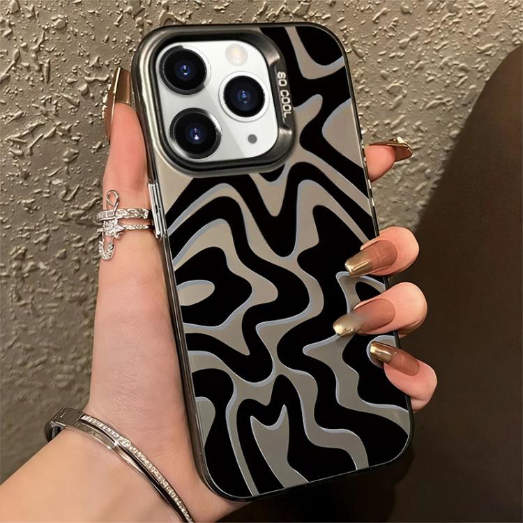 Wavy Stripes Pattern Frosted IMD 2-in-1 PC Phone Case, For iPhone 13 Pro Max, For iPhone 13 Pro, For iPhone 13, For iPhone 13 mini, For iPhone 12, For iPhone 12 Pro Max, For iPhone 12 Pro, For iPhone 12 mini, For iPhone 11 Pro Max