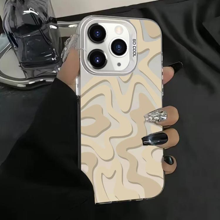 Wavy Stripes Pattern Frosted IMD 2-in-1 PC Phone Case, For iPhone 13 Pro Max, For iPhone 13 Pro, For iPhone 13, For iPhone 13 mini, For iPhone 12, For iPhone 12 Pro Max, For iPhone 12 Pro, For iPhone 12 mini, For iPhone 11 Pro Max