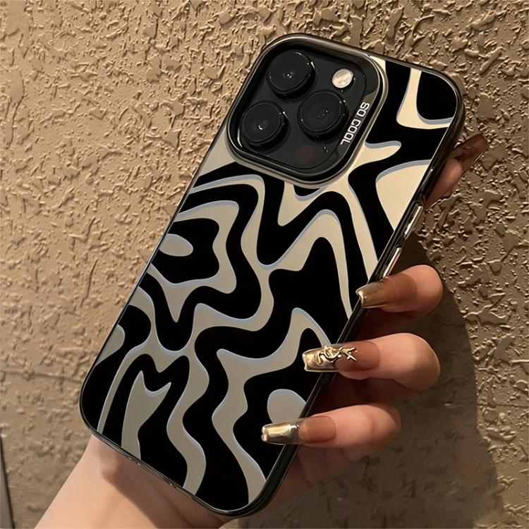 Wavy Stripes Pattern Frosted IMD 2-in-1 PC Phone Case, For iPhone 13 Pro Max, For iPhone 13 Pro, For iPhone 13, For iPhone 13 mini, For iPhone 12, For iPhone 12 Pro Max, For iPhone 12 Pro, For iPhone 12 mini, For iPhone 11 Pro Max