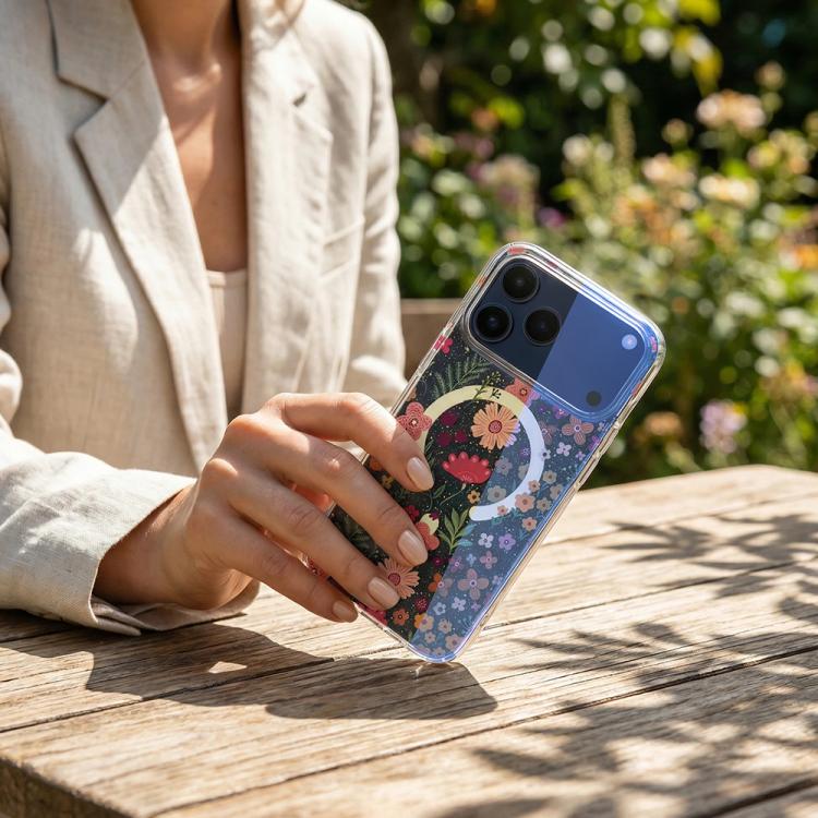 IMD Blue Light Jungle Series Magnetic Phone Case, For iPhone 16, For iPhone 15 Pro Max, For iPhone 15 Pro, For iPhone 15 Plus / 14 Plus, For iPhone 15, For iPhone 14 / 13, For iPhone 14 Pro, For iPhone 14 Pro Max