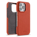 melkco Litchi Texture Magnetic Half Coverage Genuine Leather Phone Case, For iPhone 16 Pro, For iPhone 16, For iPhone 15 Pro Max, For iPhone 15 Pro, For iPhone 15, For iPhone 14