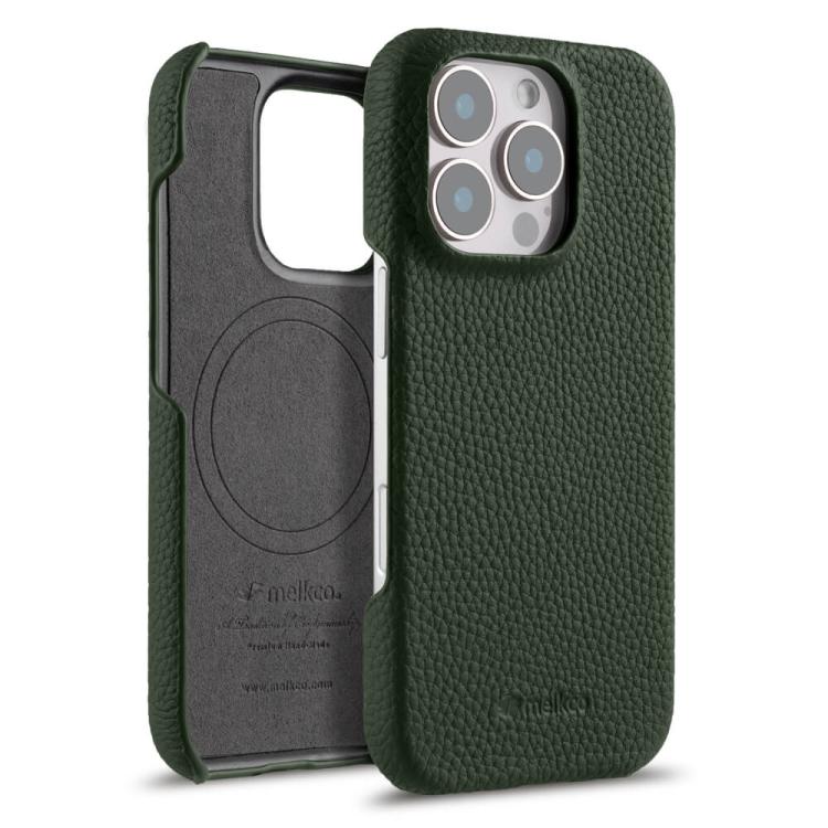 melkco Litchi Texture Magnetic Half Coverage Genuine Leather Phone Case, For iPhone 16 Pro, For iPhone 16, For iPhone 15 Pro Max, For iPhone 15 Pro, For iPhone 15, For iPhone 14
