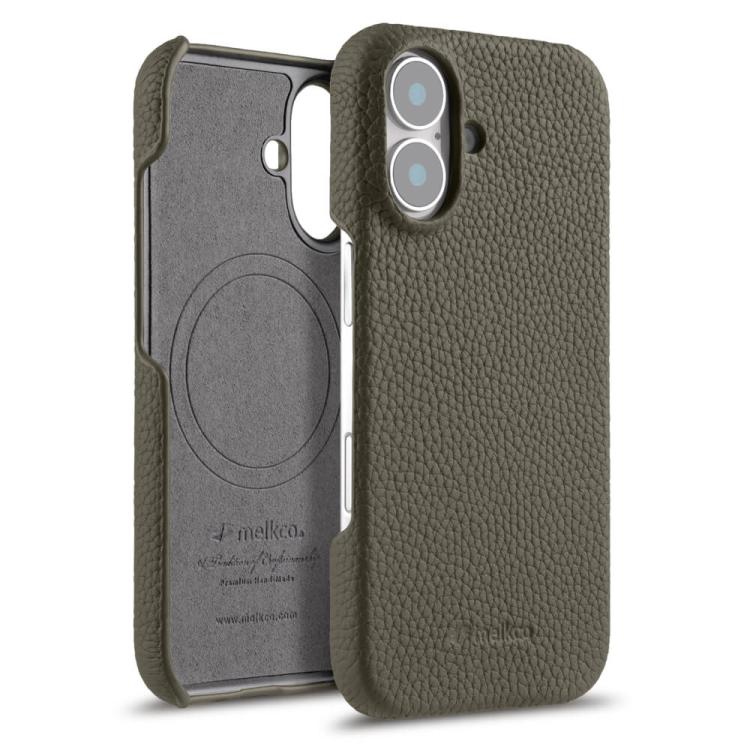melkco Litchi Texture Magnetic Half Coverage Genuine Leather Phone Case, For iPhone 17e / 16e, For iPhone 17 Pro Max, For iPhone 17 Pro, For iPhone 17, For iPhone Air, For iPhone 16 Pro Max