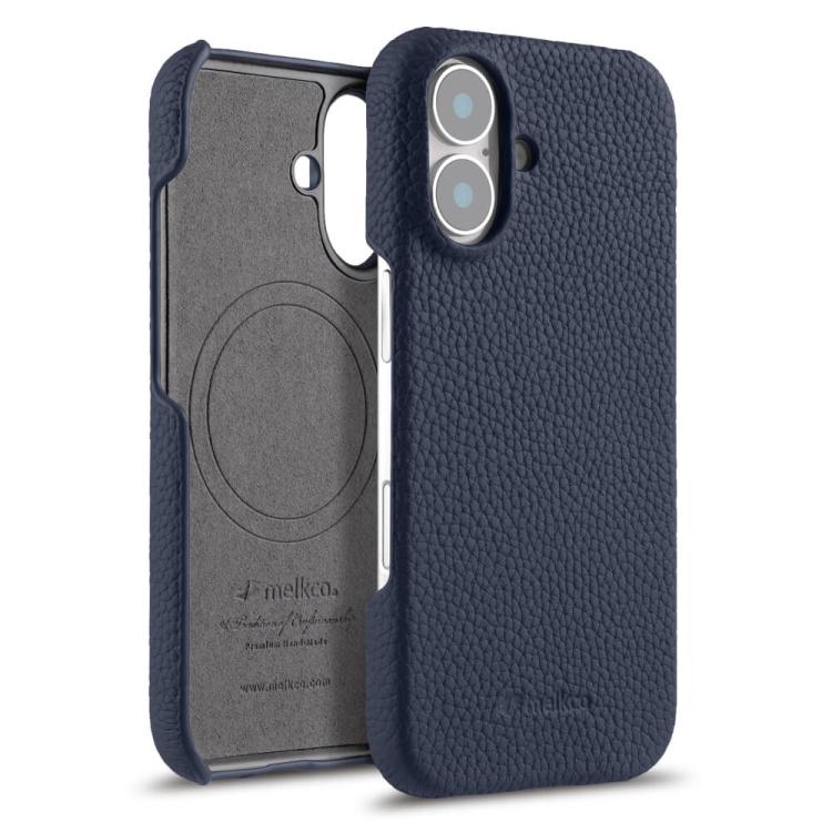 melkco Litchi Texture Magnetic Half Coverage Genuine Leather Phone Case, For iPhone 17e / 16e, For iPhone 17 Pro Max, For iPhone 17 Pro, For iPhone 17, For iPhone Air, For iPhone 16 Pro Max