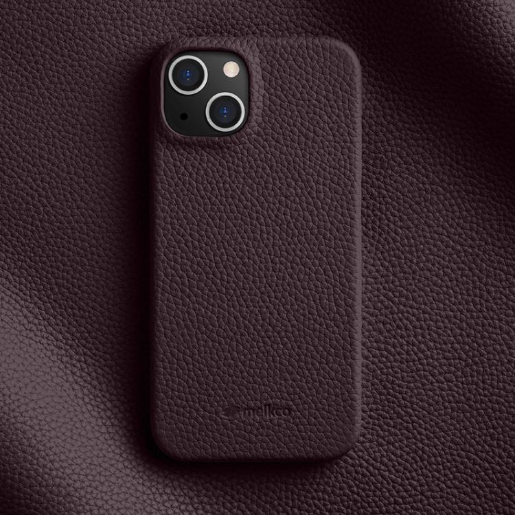 melkco Litchi Texture Magnetic Half Coverage Genuine Leather Phone Case, For iPhone 16 Pro, For iPhone 16, For iPhone 15 Pro Max, For iPhone 15 Pro, For iPhone 15, For iPhone 14