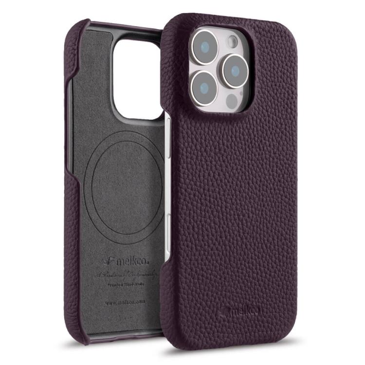 melkco Litchi Texture Magnetic Half Coverage Genuine Leather Phone Case, For iPhone 17e / 16e, For iPhone 17 Pro Max, For iPhone 17 Pro, For iPhone 17, For iPhone Air, For iPhone 16 Pro Max