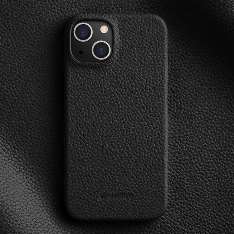melkco Litchi Texture Magnetic Half Coverage Genuine Leather Phone Case, For iPhone 16 Pro, For iPhone 16, For iPhone 15 Pro Max, For iPhone 15 Pro, For iPhone 15, For iPhone 14