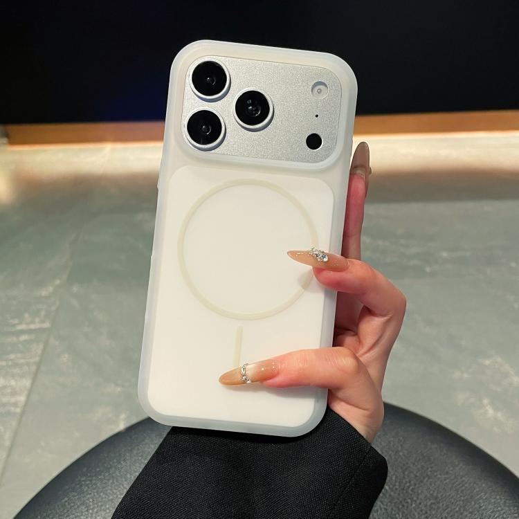 Ice Cream Skin Feel Liquid Silicone Fine Circle Magnetic Phone Case, For iPhone 17 Pro Max, For iPhone 17 Pro, For iPhone 17, For iPhone 16 Pro Max, For iPhone 16 Pro