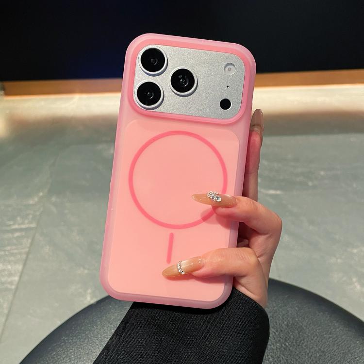 Ice Cream Skin Feel Liquid Silicone Fine Circle Magnetic Phone Case, For iPhone 17 Pro Max, For iPhone 17 Pro, For iPhone 17, For iPhone 16 Pro Max, For iPhone 16 Pro