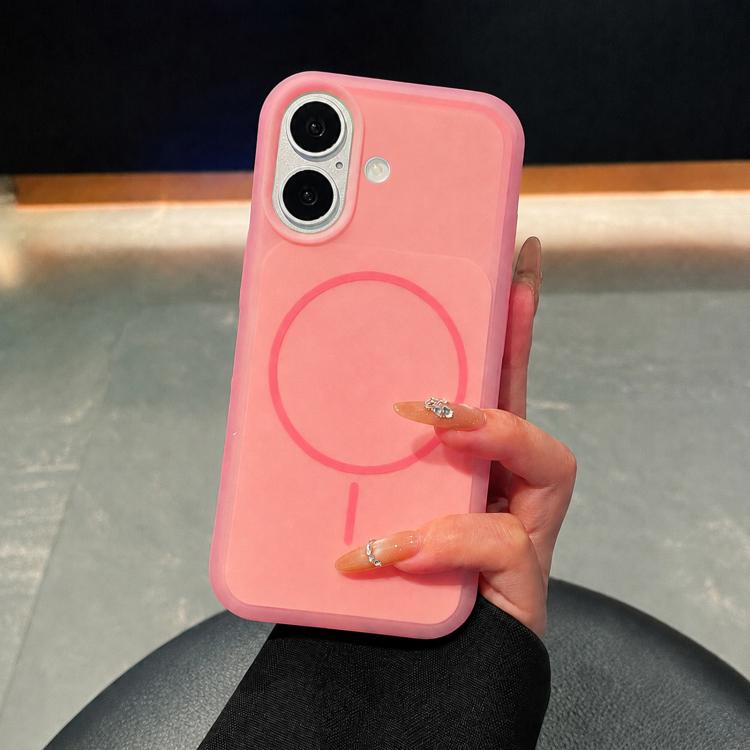 Ice Cream Skin Feel Liquid Silicone Fine Circle Magnetic Phone Case, For iPhone 17 Pro Max, For iPhone 17 Pro, For iPhone 17, For iPhone 16 Pro Max, For iPhone 16 Pro