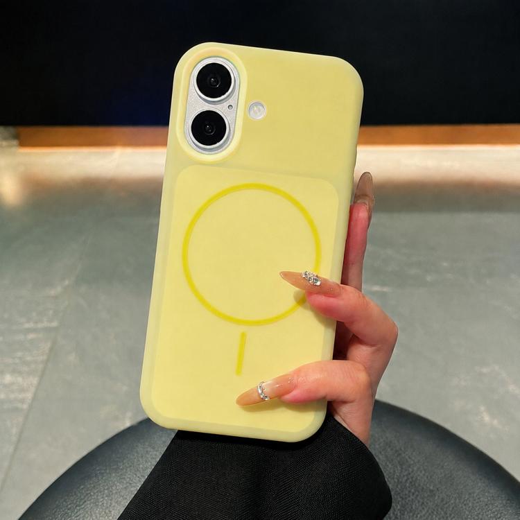 Ice Cream Skin Feel Liquid Silicone Fine Circle Magnetic Phone Case, For iPhone 17 Pro Max, For iPhone 17 Pro, For iPhone 17, For iPhone 16 Pro Max, For iPhone 16 Pro
