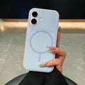 Ice Cream Skin Feel Liquid Silicone Fine Circle Magnetic Phone Case, For iPhone 16, For iPhone 15 Pro Max, For iPhone 15 Pro, For iPhone 15, For iPhone 14