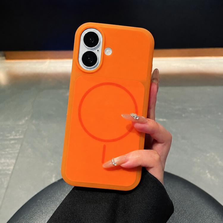 Ice Cream Skin Feel Liquid Silicone Fine Circle Magnetic Phone Case, For iPhone 16, For iPhone 15 Pro Max, For iPhone 15 Pro, For iPhone 15, For iPhone 14