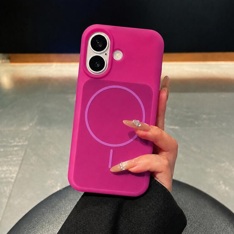 Ice Cream Skin Feel Liquid Silicone Fine Circle Magnetic Phone Case, For iPhone 16, For iPhone 15 Pro Max, For iPhone 15 Pro, For iPhone 15, For iPhone 14