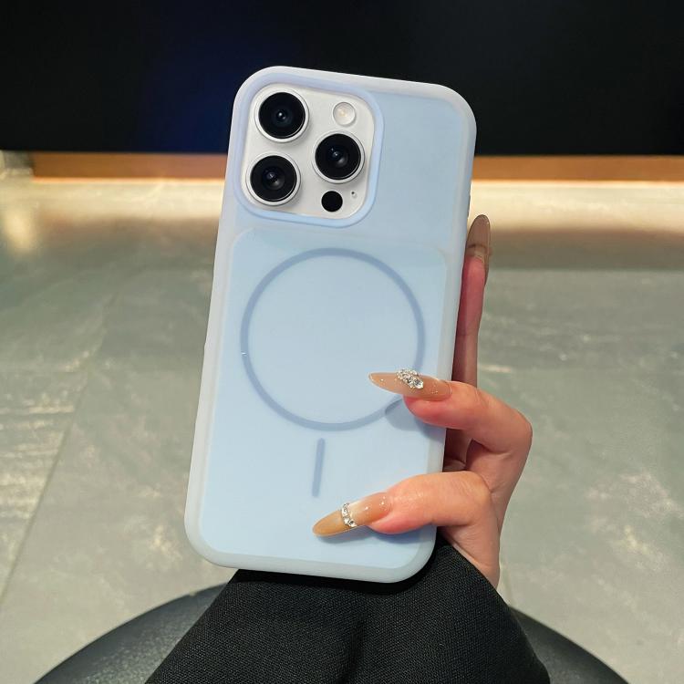 Ice Cream Skin Feel Liquid Silicone Fine Circle Magnetic Phone Case, For iPhone 16, For iPhone 15 Pro Max, For iPhone 15 Pro, For iPhone 15, For iPhone 14