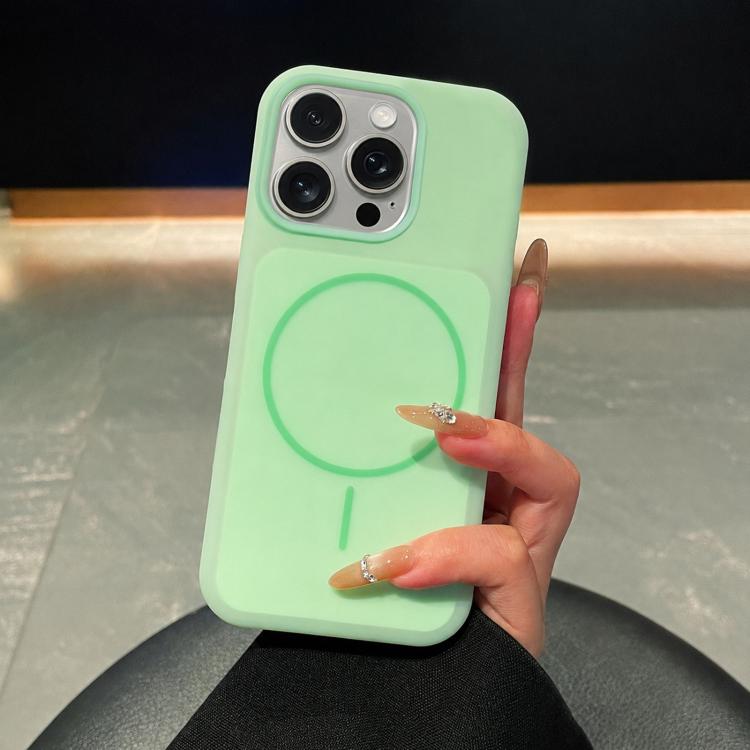 Ice Cream Skin Feel Liquid Silicone Fine Circle Magnetic Phone Case, For iPhone 16, For iPhone 15 Pro Max, For iPhone 15 Pro, For iPhone 15, For iPhone 14