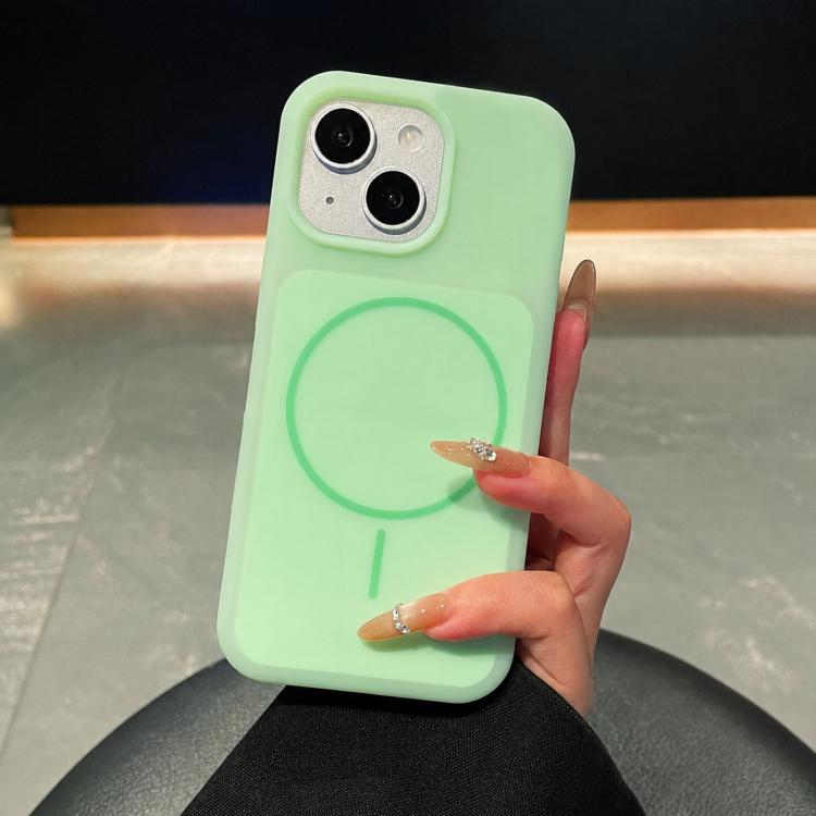 Ice Cream Skin Feel Liquid Silicone Fine Circle Magnetic Phone Case, For iPhone 16, For iPhone 15 Pro Max, For iPhone 15 Pro, For iPhone 15, For iPhone 14