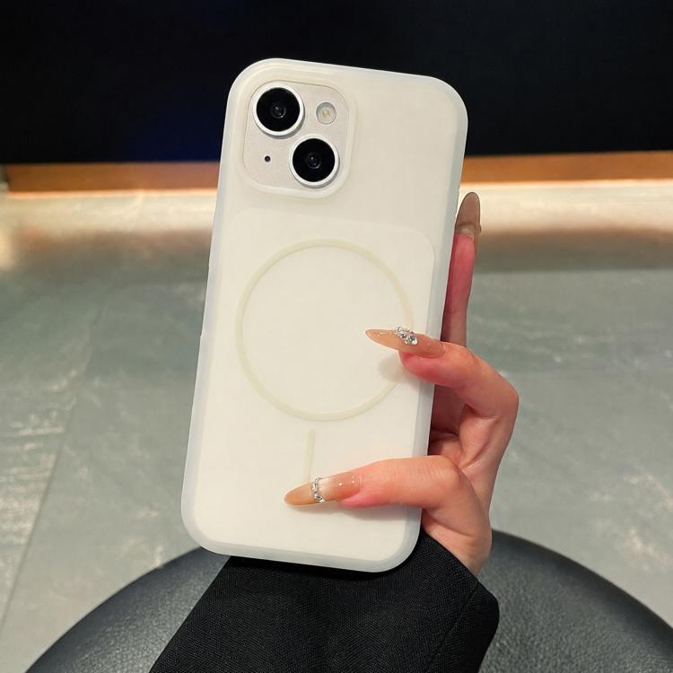 Ice Cream Skin Feel Liquid Silicone Fine Circle Magnetic Phone Case, For iPhone 16, For iPhone 15 Pro Max, For iPhone 15 Pro, For iPhone 15, For iPhone 14