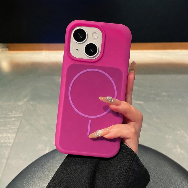 Ice Cream Skin Feel Liquid Silicone Fine Circle Magnetic Phone Case, For iPhone 16, For iPhone 15 Pro Max, For iPhone 15 Pro, For iPhone 15, For iPhone 14