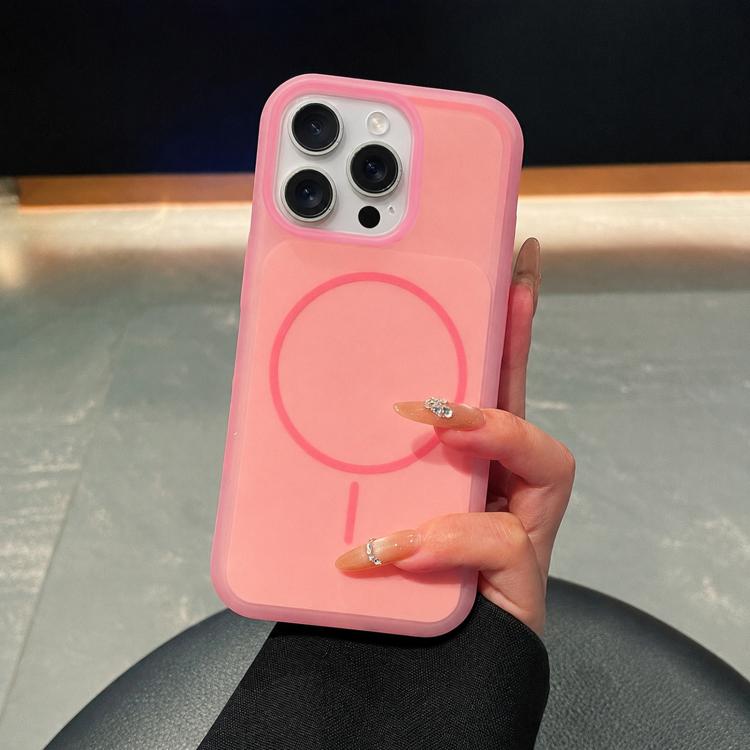 Ice Cream Skin Feel Liquid Silicone Fine Circle Magnetic Phone Case, For iPhone 14 Pro, For iPhone 14 Pro Max, For iPhone 13 Pro Max, For iPhone 13