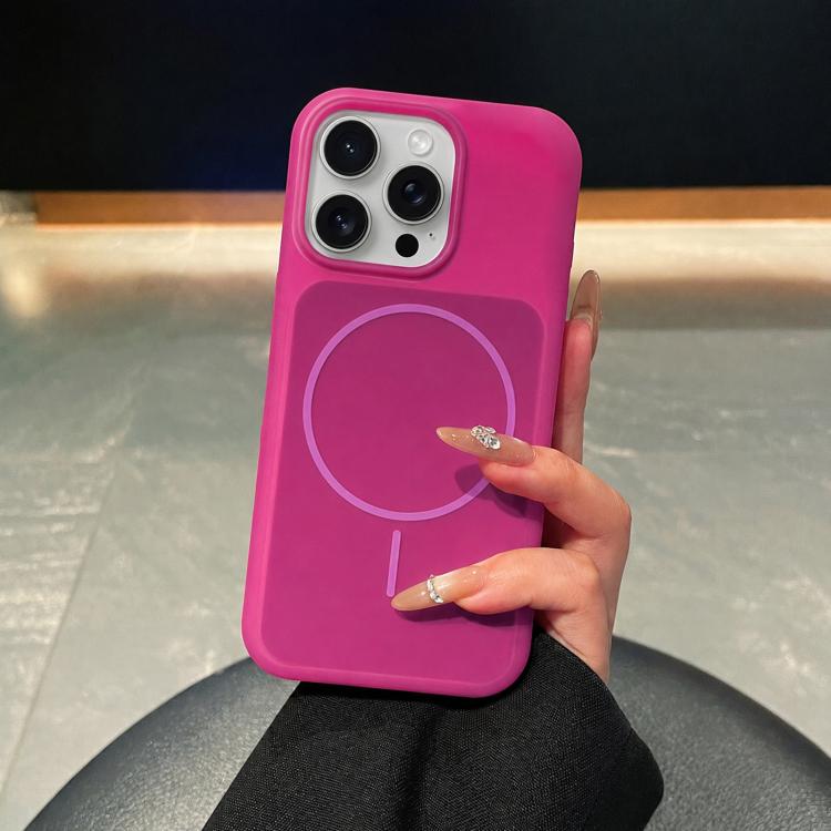 Ice Cream Skin Feel Liquid Silicone Fine Circle Magnetic Phone Case, For iPhone 14 Pro, For iPhone 14 Pro Max, For iPhone 13 Pro Max, For iPhone 13