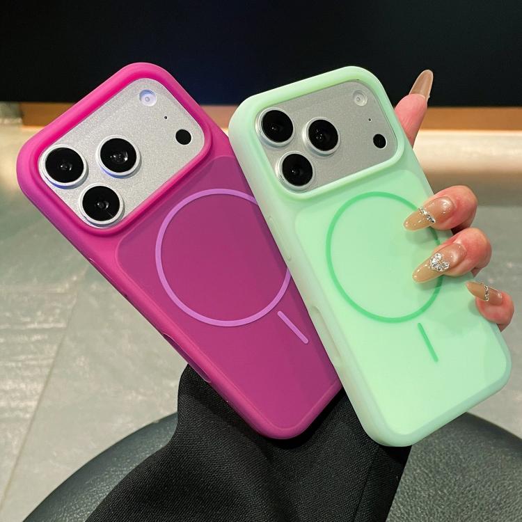 Ice Cream Skin Feel Liquid Silicone Fine Circle Magnetic Phone Case, For iPhone 17 Pro Max, For iPhone 17 Pro, For iPhone 17, For iPhone 16 Pro Max, For iPhone 16 Pro