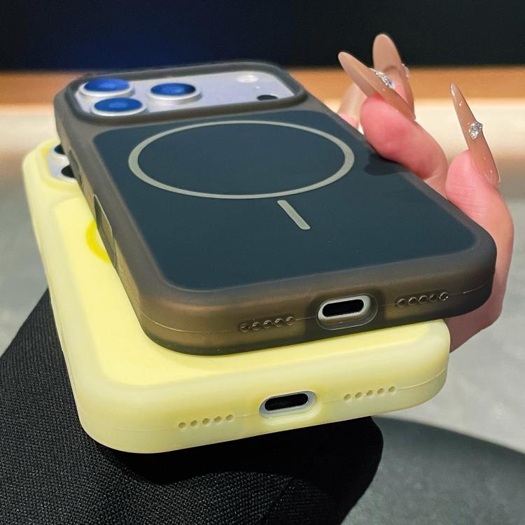 Ice Cream Skin Feel Liquid Silicone Fine Circle Magnetic Phone Case, For iPhone 17 Pro Max, For iPhone 17 Pro, For iPhone 17, For iPhone 16 Pro Max, For iPhone 16 Pro