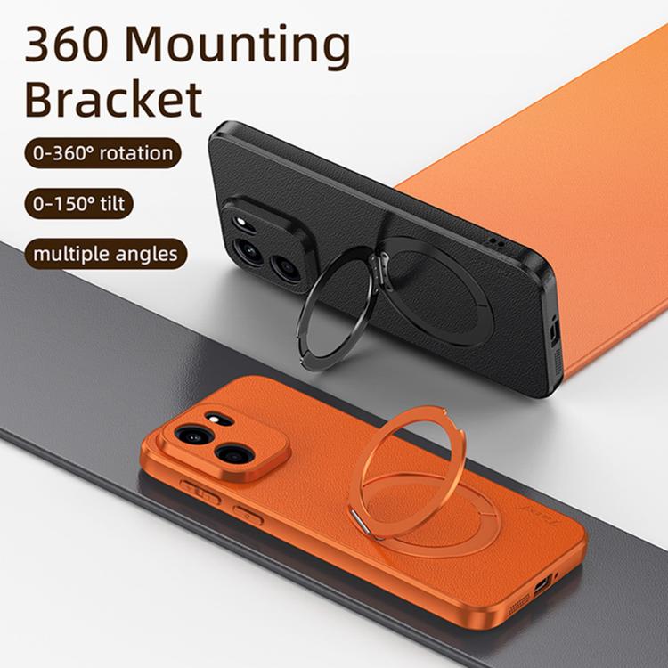Goatskin Vegan Leather Magnetic Phone Case With 360 Degree Rotating Holder, For OnePlus Turbo 6V, For OnePlus Turbo 6, For OnePlus Ace 6, For OnePlus 15, For OnePlus Ace 5