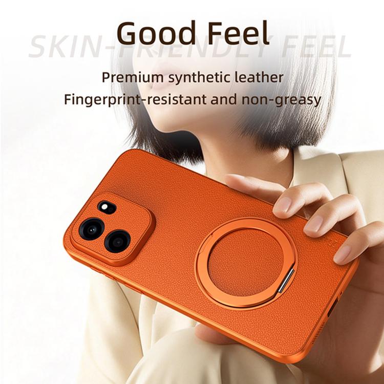 Goatskin Vegan Leather Magnetic Phone Case With 360 Degree Rotating Holder, For OnePlus Turbo 6V, For OnePlus Turbo 6, For OnePlus Ace 6, For OnePlus 15, For OnePlus Ace 5
