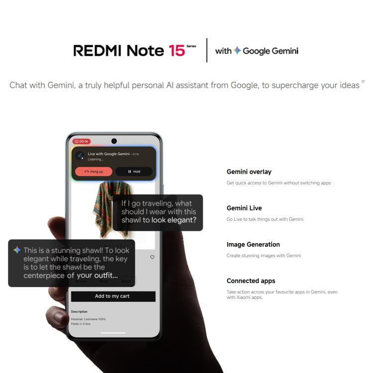 Xiaomi Redmi Note 15 Pro 4G Global, 12GB+256GB, In-screen Fingerprint, 6.77 inch Xiaomi HyperOS 2 MediaTek Helio G200-Ultra Octa Core, Network: 4G, NFC, 12GB+256GB