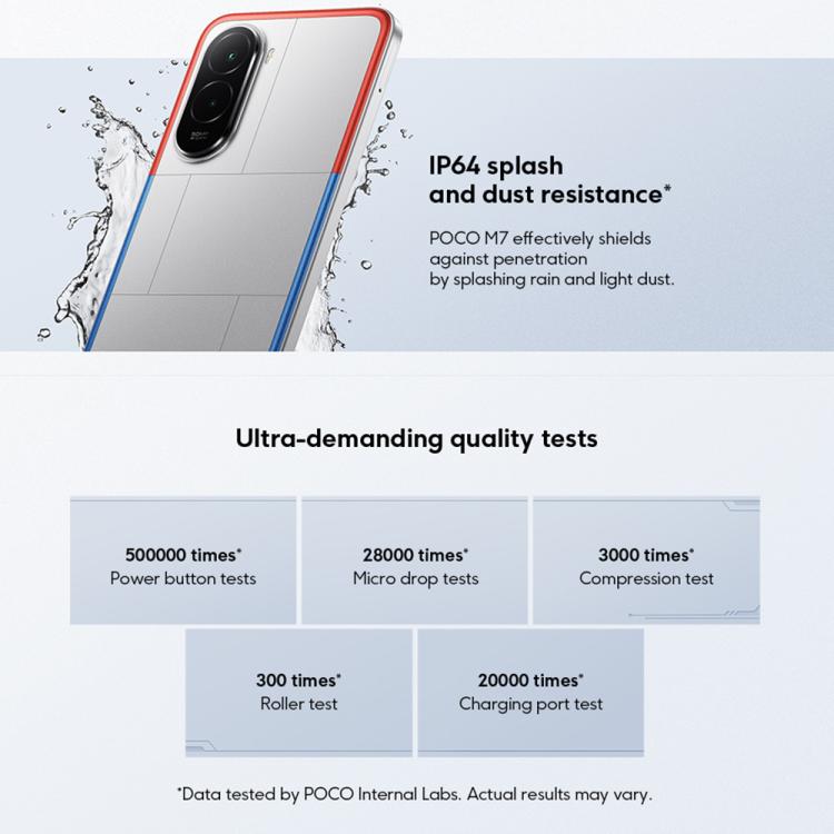 Xiaomi POCO M7 Global, 6GB+128GB, Side Fingerprint, 6.9 inch Xiaomi HyperOS 2 Snapdragon 685 4G Octa Core, NFC, Network: 4G, 6GB+128GB