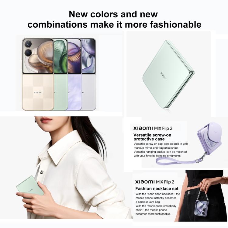 Xiaomi MIX Flip 2, 12GB+512GB, 6.86 inch + 4.01 inch Xiaomi HyperOS 2 Snapdragon 8 Elite Octa Core, NFC, Network: 5G, 12GB+512GB