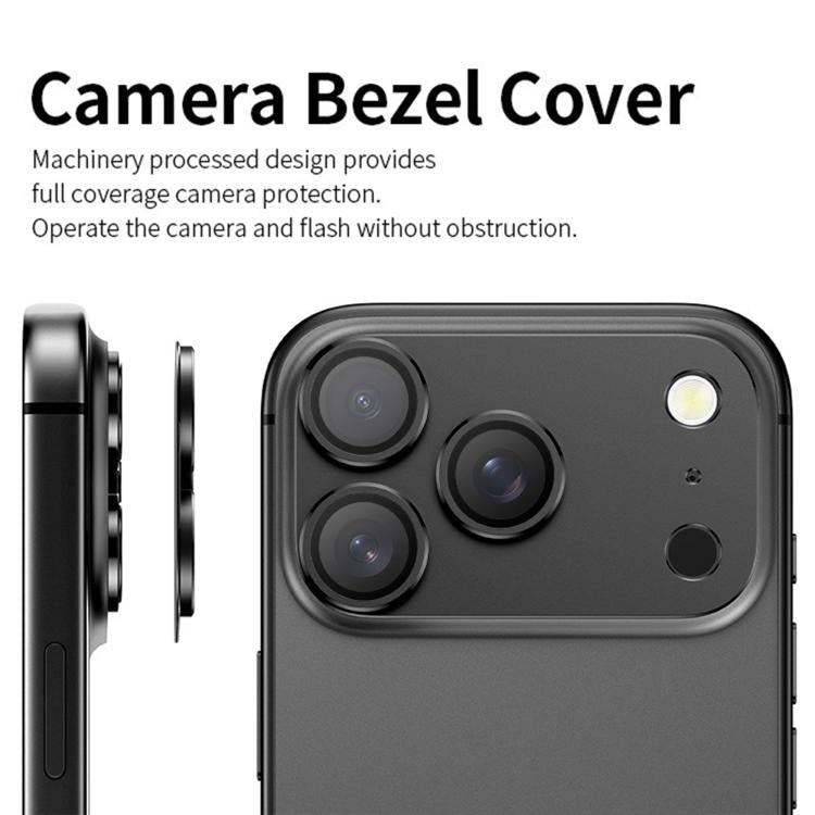 Kalebol Armor Full-Coverage Metal Lens Ring Protector Film, For iPhone 17, For iPhone 17 Pro, For iPhone Air