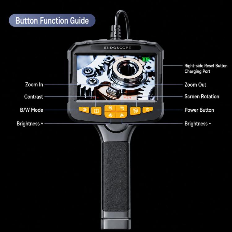 Endoscope Camera With 4.3 inch IPS HD Screen Borescope Camera HD1080P IP67 Waterproof Inspection Camera, NK008S 2m Cable Length 5.5mm Lens, NK008S 5m Cable Length 5.5mm Lens, NK008S 10m Cable Length 5.5mm Lens, NK008S 2m Cable Length 8mm Lens          ...